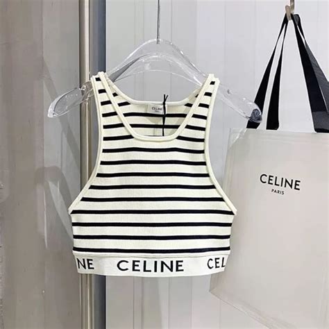 celine crop top red|Celine Crop Top .